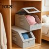 Hat Storage Case Baseball Cap Organizer, Stackable Box, with Clear Window Organizer Lid Durable Design, Container for Caps Snaps Trucker Hats