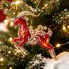 2D Acrylic Chinese Zodiac Goat Ornament Red Gold Color for Christmas Lunar New Year Home Door Hanging Decor Gift