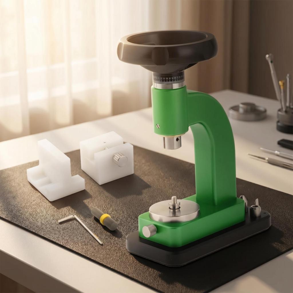 Tool Set Adjustable Pressure Stable Base Watch Repair Press Tabletop