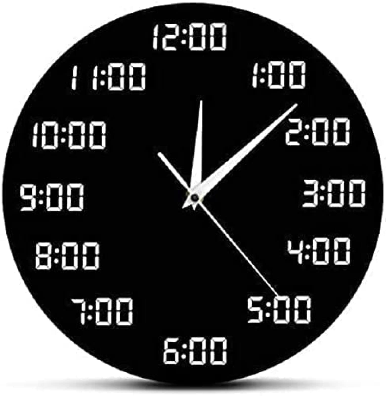

Настенные часы с печатными цифровыми цифрами, минималистичный дизайн, круглые часы с цифровым дисплеем, домашний декор, простые часы, настенные часы на батарейках