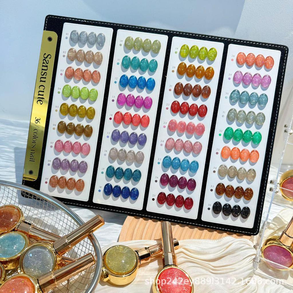 Sansu 36-Color Sparkle Glitter Gel Nail Polish Set 2026 Exclusive Edition