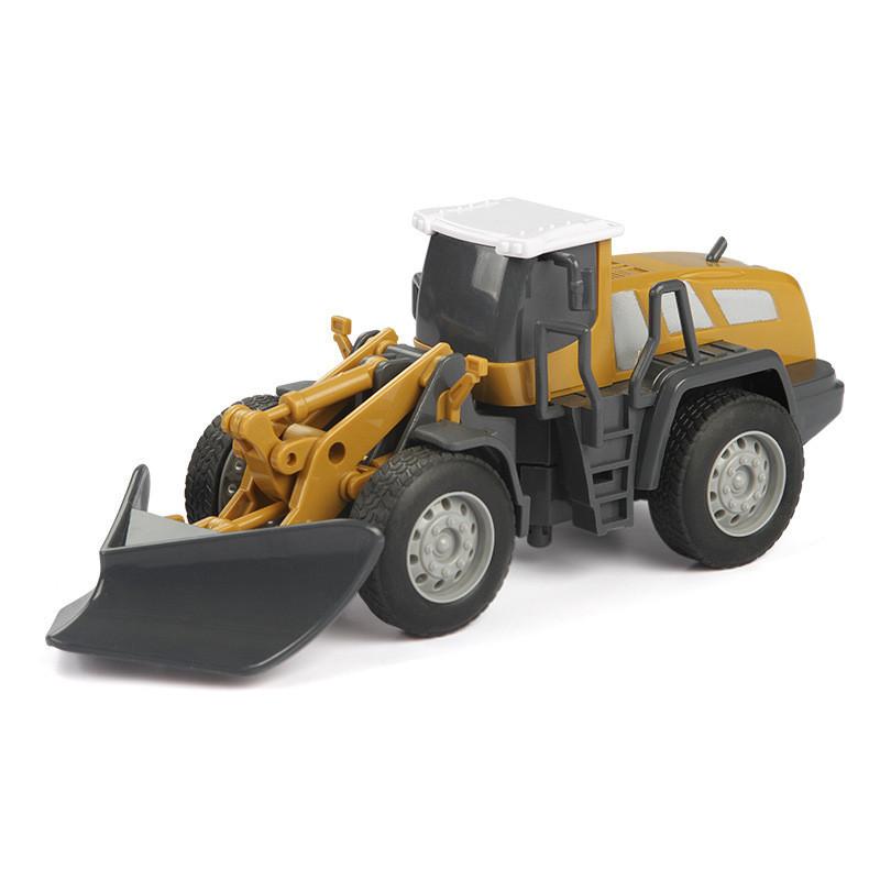 Alloy Engineering Excavator Toy Set With Crane Transport Truck Inertial Children's Play Vehicles