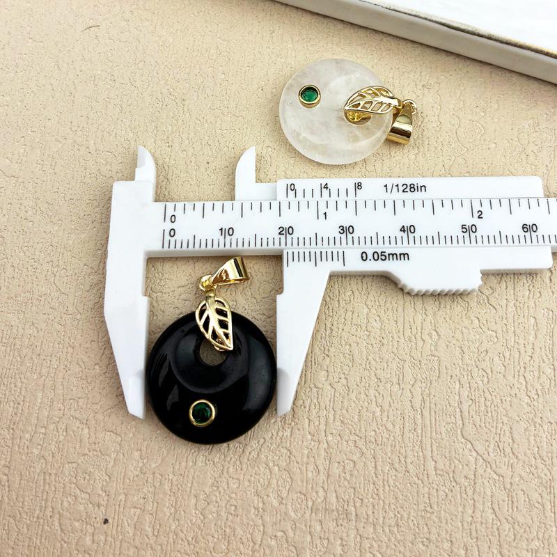 Chinese-Style Pink Crystal Pendant Necklace with Zircon