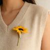 Fashionable Floral Pin Alloy Materials Vibranting Color Versatile For Casual Or Formal Outfits