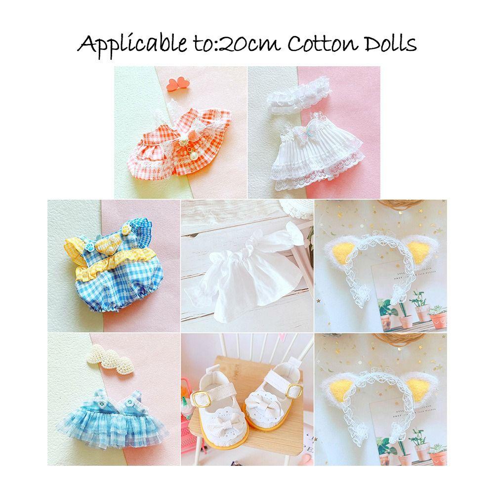 Dolls Clothes Decor Fashion Doll Dresses Plush Doll Headwear Cute Headband 20cm Doll Accessories