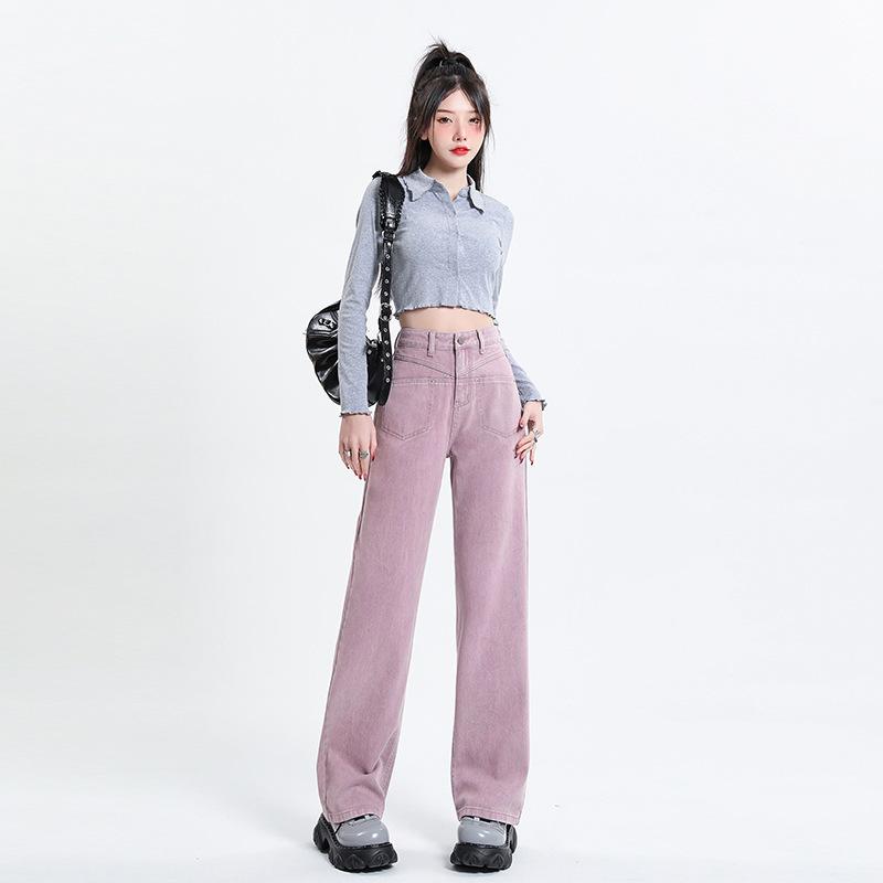 Jeans for Women In Autumn New Style Straight High Waist Loose Slim Floor Trousers for Women In Autumn
