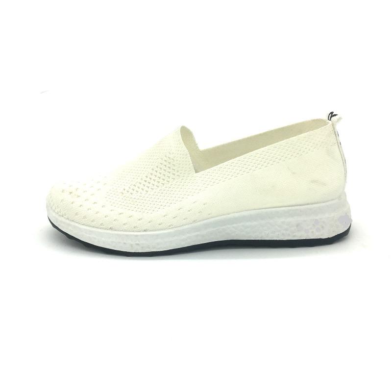 

New fashionable casual socks and shoes, comfortable and soft fly-woven women s single shoes, classic lazy shoes 36 білий