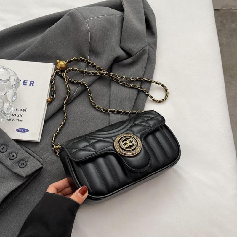 

Новинка 2024 года, женские сумки, модные модные сумки на плечо, универсальные сумки через плечо с бриллиантами, сумки на цепочке, элитные сумки чёрный