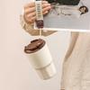480ml 316 Stainless Steel Insulated Coffee Tumbler with Strap, Leakproof Vacuum Travel Mug for Hot Cold Drinks