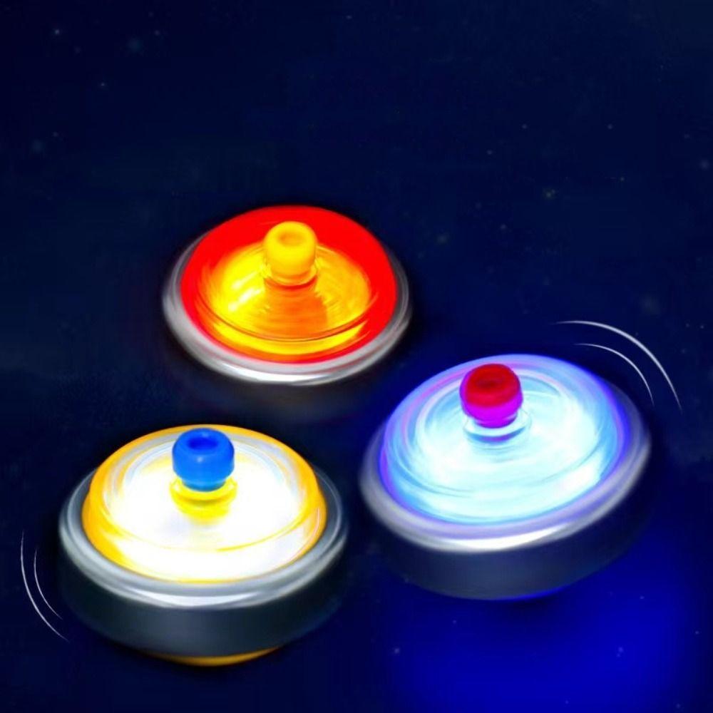 Luminous Rotating Gyro Pull Rope Spinning Top Outdoor Toys Light Drawstring Gyro  Boys Girls