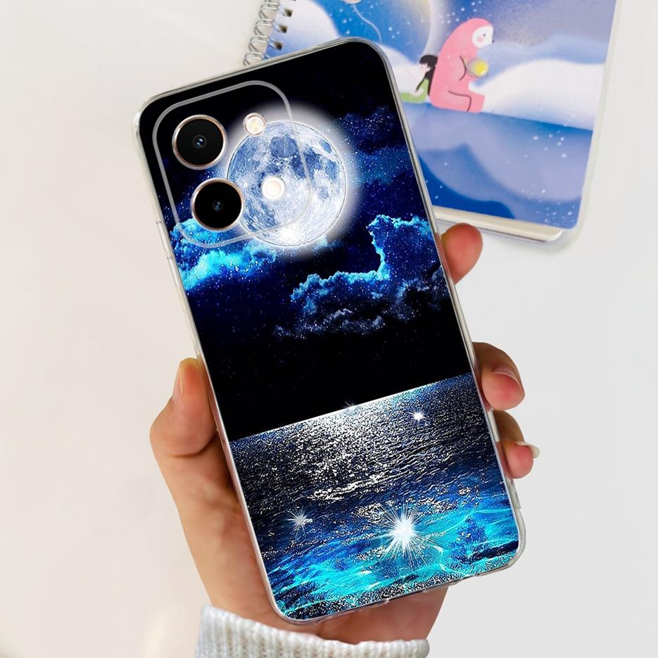 For Vivo Y28 4G Case V2352 Cute Cat Panda Painted Cover Soft Silicone Phone Case For Vivo Y28 Y 28 VivoY28 4G Funda 6.68'' Coque