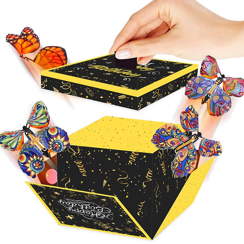 Flying Butterfly Surprise Box Exploding Gifts Box With Butterflies Butterfly Surprise, Diy Pop Up For Birthday Mothers Day