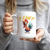 Cross Rooster Ceramic Mug - New Chicken Design for Halloween
