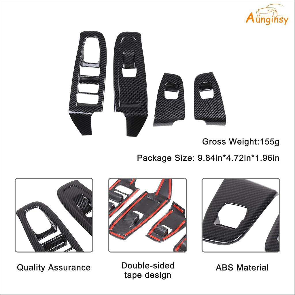 Aunginsy Door Window Glass Lift Button Panel Trim Cover Compatible with Subaru Crosstrek 2023 2024 Car Front & Rear Door Armrest Window Control