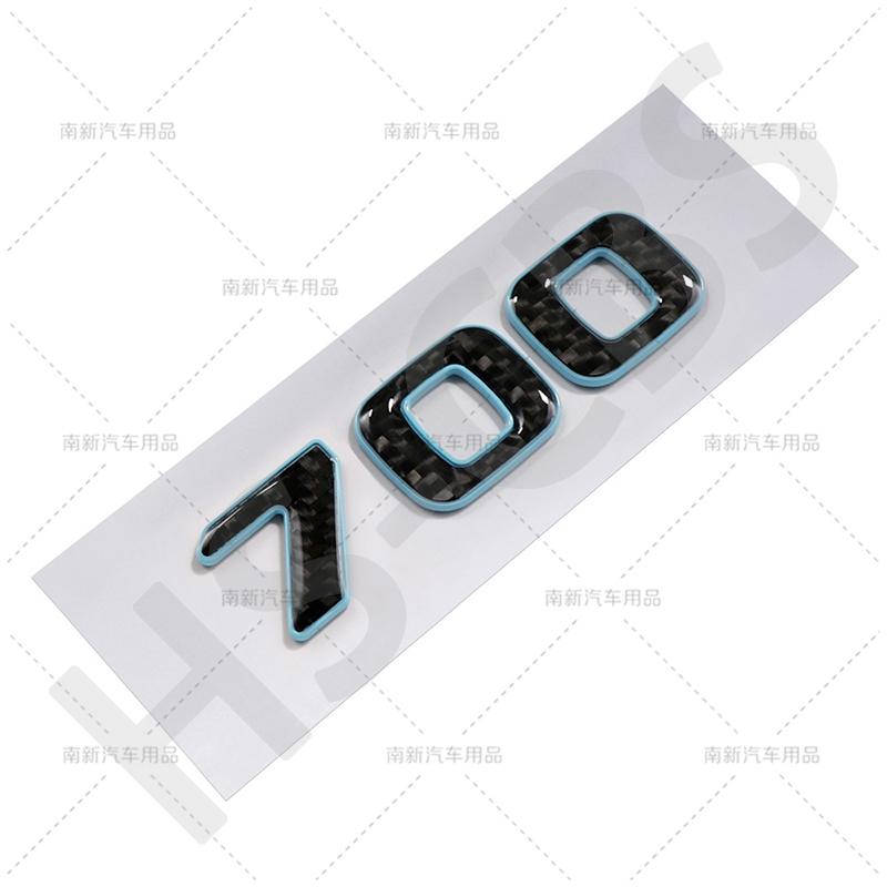 Carbon Fiber Car Stickers 700 800 900 Car Rear Trunk Emblem Badge Car Styling For Brabus Tailgate Decal Sticker Accessories