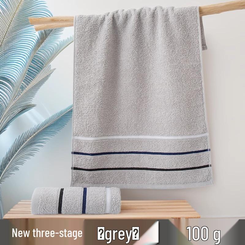 Thick Absorbent Pure Cotton Face Towel with Embroidered Logo for Adults