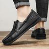 Mode 2024 Mode Herren Weiche Leder Slipper Handgefertigt Designer Lässige Laufschuhe Bequem Echtes Leder Flach Rutschfest Fahrschuhe