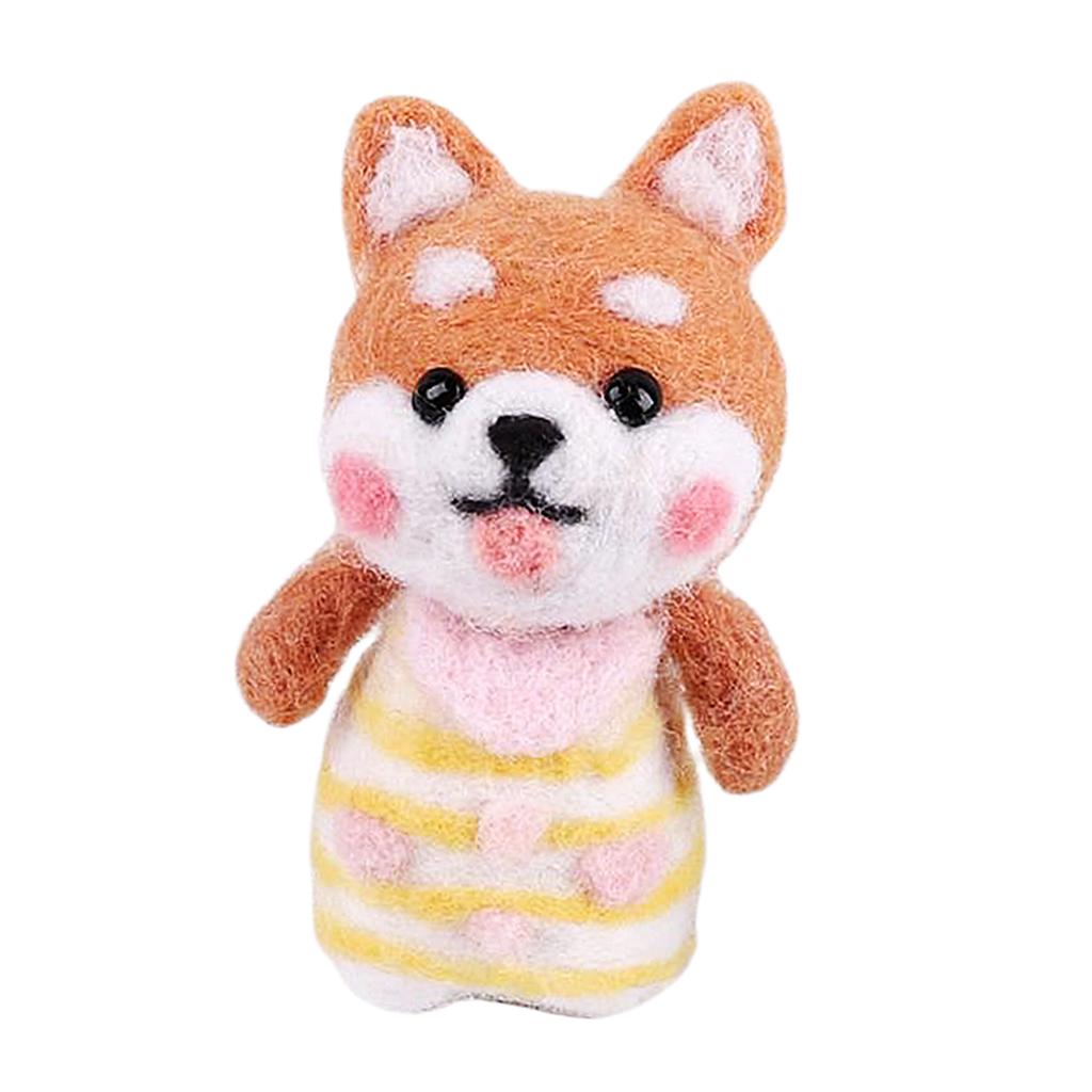 DIY Handmade Needle Felting Animal Kit For Adults Beginners with Tools D