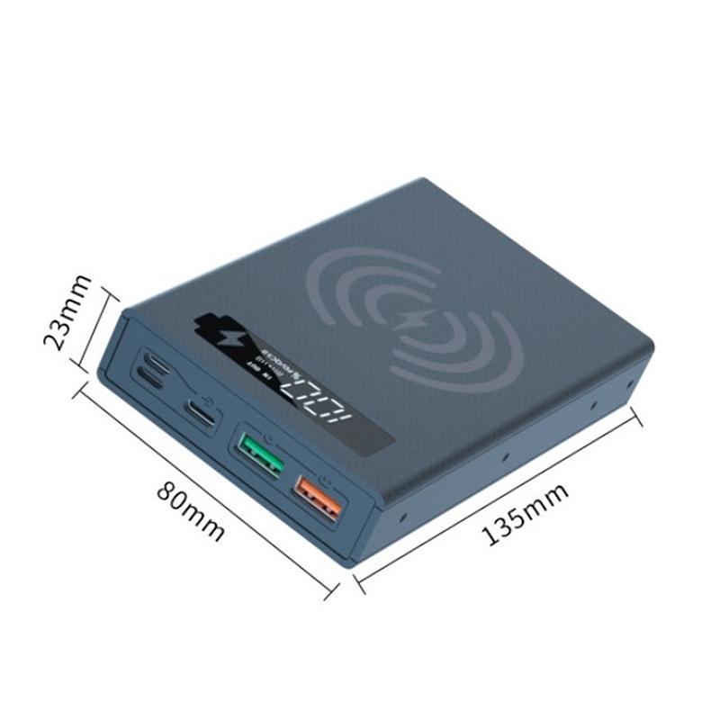 Diy Detachable Mobile Power Shell 5*18650 Power Bank Case Wireless Charger Shell