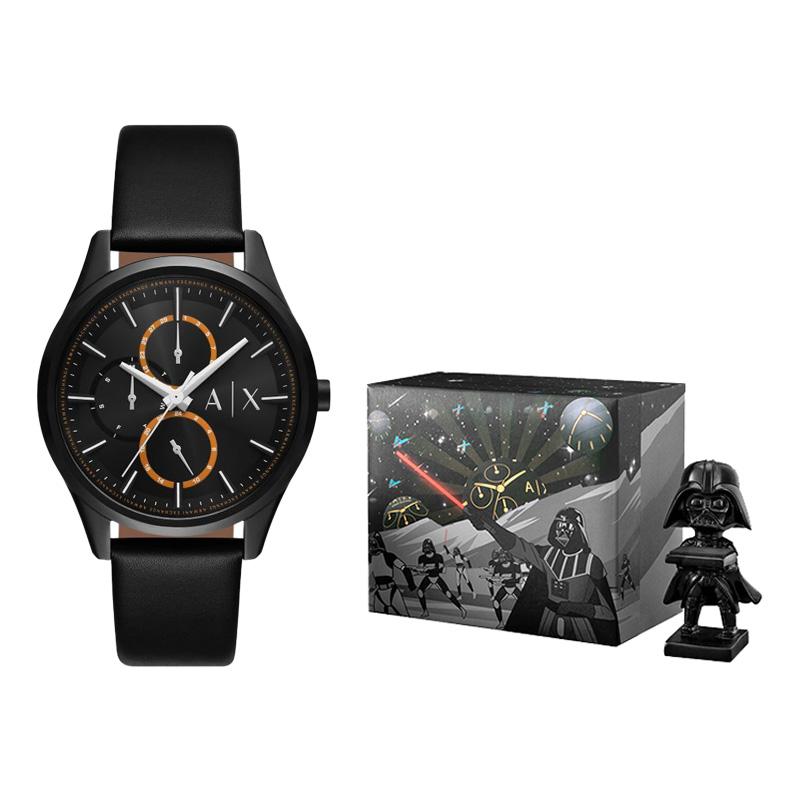 ARMANI EXCHANGEAE Wrist Watch Quartz Movement Leather Strap 42mm Black Dial Men's Watches AX1886