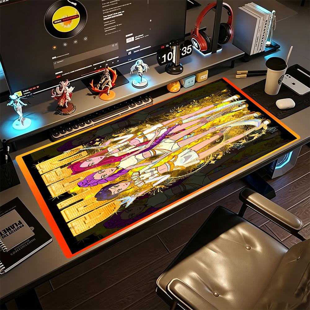 Kpop Journey Large Mouse Pad Gaming Laptop Mouse Pad Study Desk Mat Non-Slip Rubber Base Office and Gaming Desk Decoration