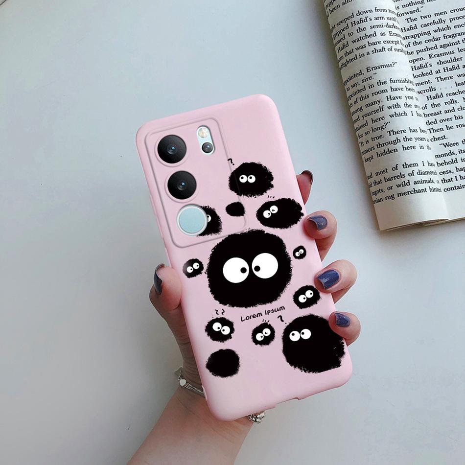 For Vivo V29 5G Global Version Phone Case Couple Cute Cartoon Flower Back Shell Etui For Vivo V29 V 29 V2250 Soft Silicone Cover