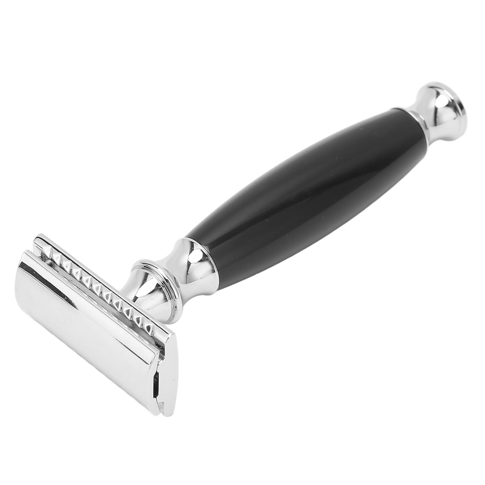 

Manual Shaver Heavy Duty Double Edge Long Handled Safety Shaver with Base for Barbershop Beauty