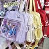 New Girls Harajuku Kawaii Ulzzang Itabag Simple High Quality Shoulder Bag With Display Plate Crossbody Bags Preppy Style Ita Bag