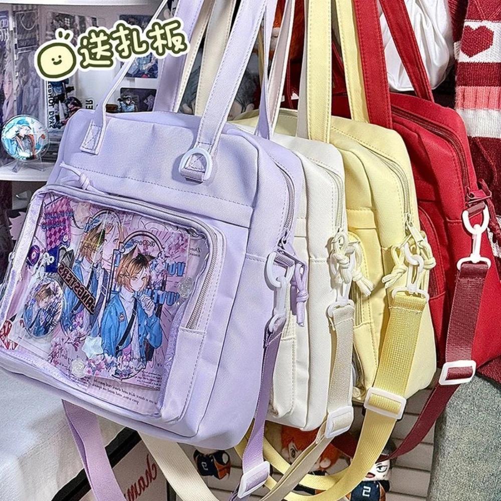 New Girls Harajuku Kawaii Ulzzang Itabag Simple High Quality Shoulder Bag With Display Plate Crossbody Bags Preppy Style Ita Bag