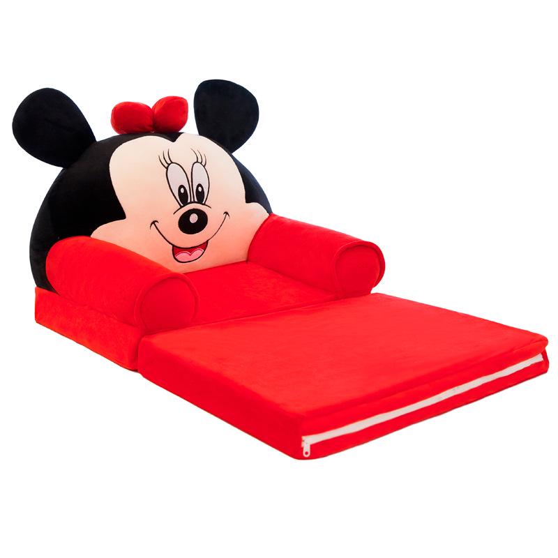 Cartoon Children's Multi-Layer Folding Plush Sofa Bed 