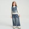 MONTAGE Girls' 2026 Spring Washed Cotton Two-Piece Casual Set