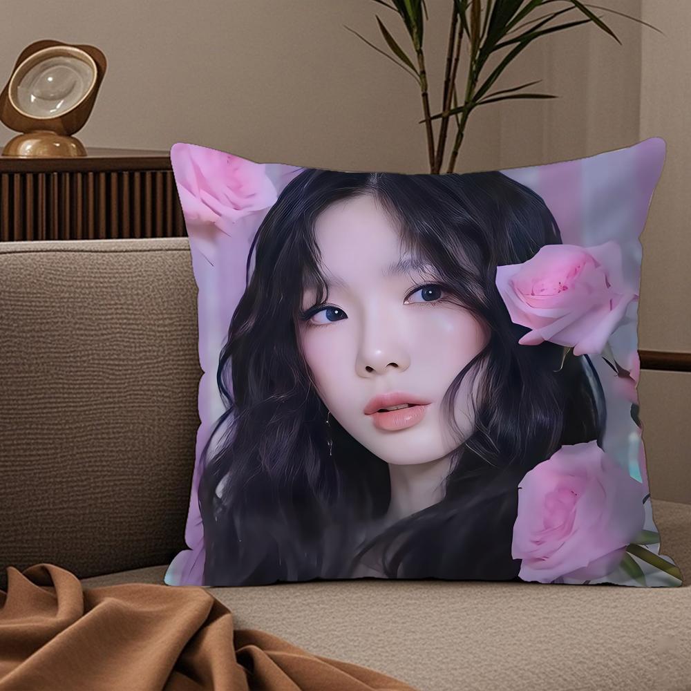 T-Taeyeon Pillow Case Silky Elegant Comfort Sofa Bed Invisible Zipper