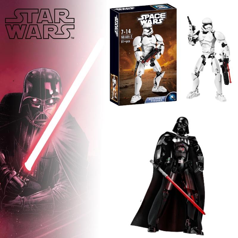 Ksz713 Diy Building Blocks Toy Set Abs Plastic 50-100 Pieces Stormtrooper Design