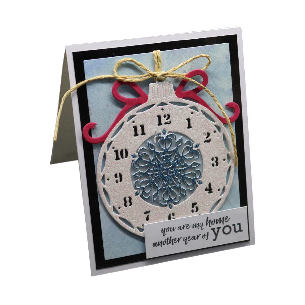 Clock Frame Metal Silvery Stencil Embossing Cutting Dies For Diy Scrapbooking Paper Album Cards Making