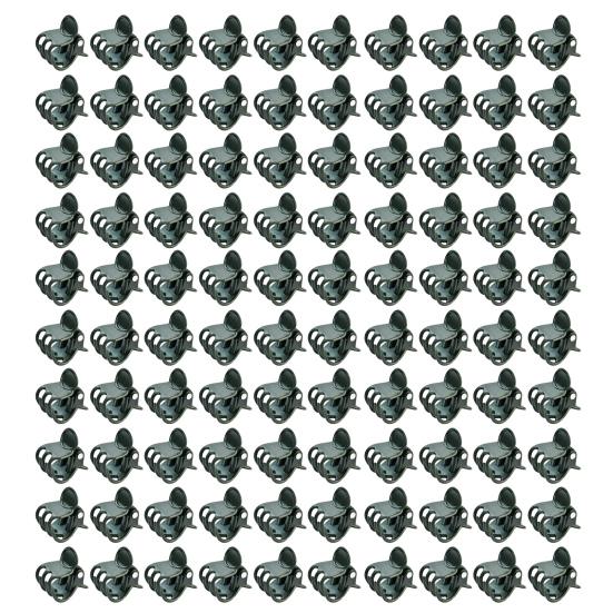 

50/100 шт. Зажимы для растений, многоразовые зажимы для орхидей, зажимы для поддержки вьющихся растений 100pcs зелёный