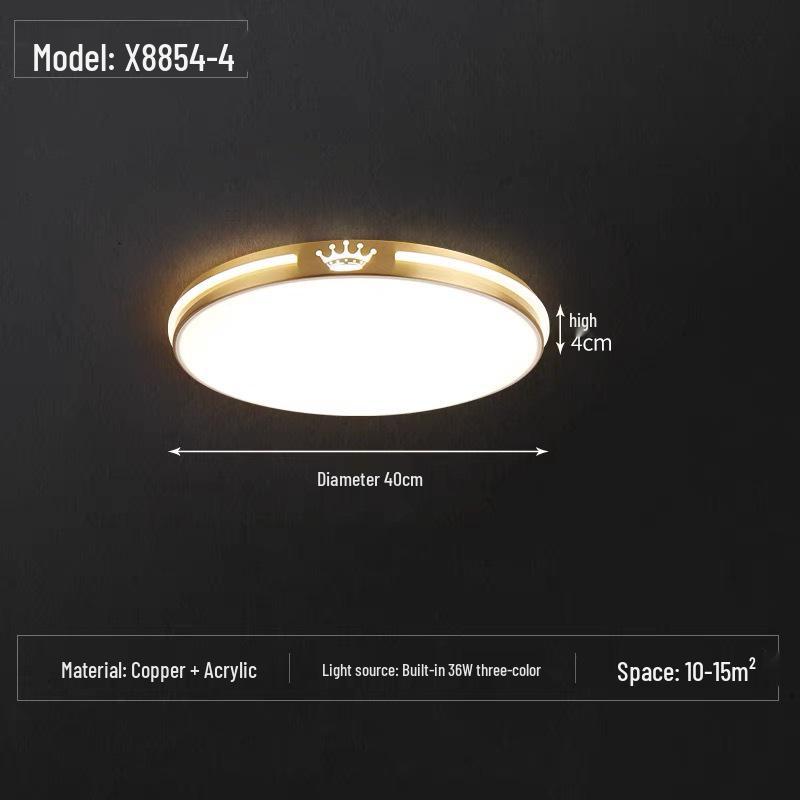 Gold Modern Minimalist Ultra-Thin Nordic LED Ceiling Light for Bedroom