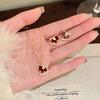 Collarbone Chain Zircon Horse Pendant Necklace Rhinestone Red Drop Earrings  Wedding