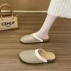 Fashion Versatile Bag Head Half Slippers 2025 Summer New High-end Outer Wear Cool Slippers Home Soft Bottom Cool Slippers