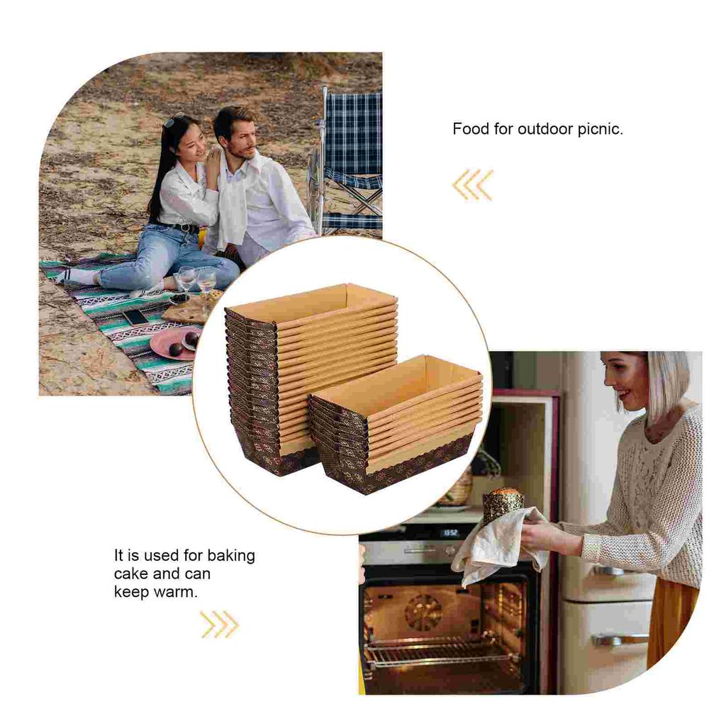 25 Pcs French Bread Pan Cake Tray Toast Baking Pans Bakeware Paper Loaf Roasting