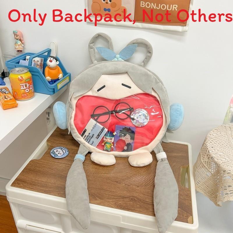 Hatsune Miku Plush Backpack Shoulder Bag Large Capacity Transparent Itabag