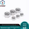 K-Type Serrated Nut: 304 Stainless Steel Multi-Tooth Spline M3-M10