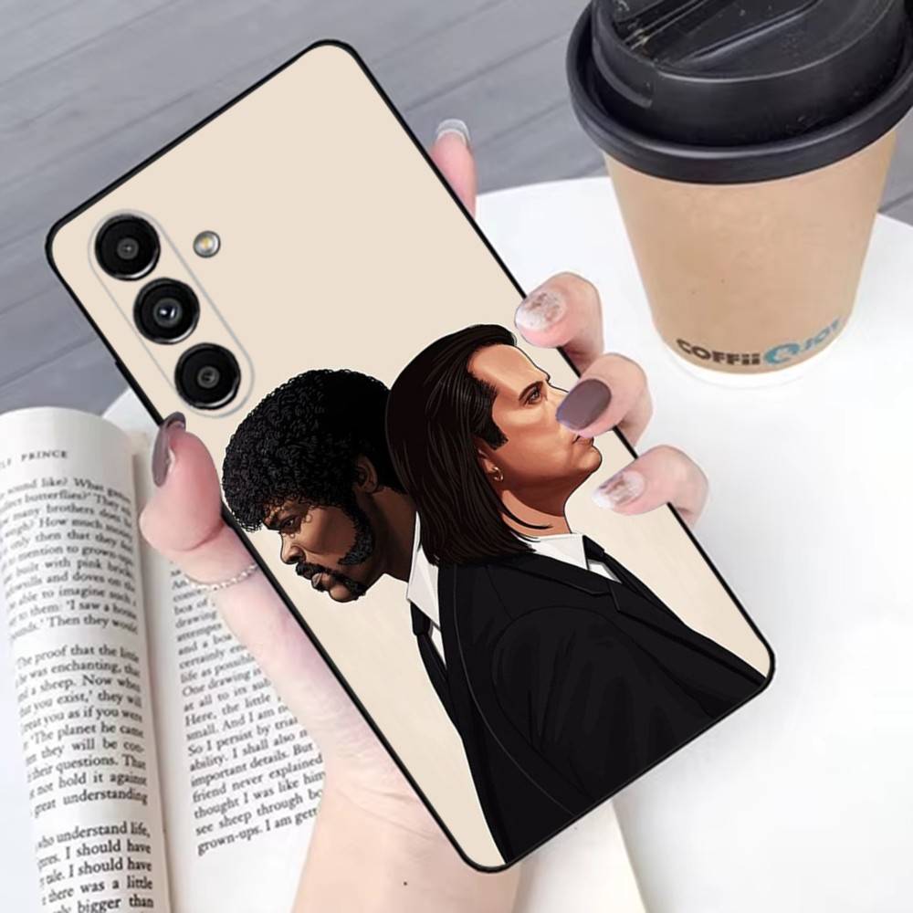 

Film P-Pulp Fiction Phone Case For Samsung S 25,24,23,22,30,21,10,9,Ultra,Plus,Lite,FE,4G,5G Black Soft Case Samsung S20lite5G