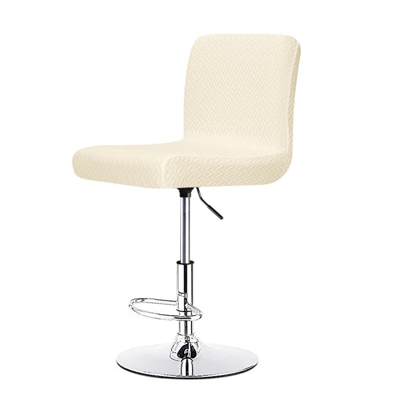 Jacquard Bar Stool Chair Cover Stretch Short Back Dining Cheap Chair Slipcover Spandex For Chair Home Banquet Kitchen Seat Cover