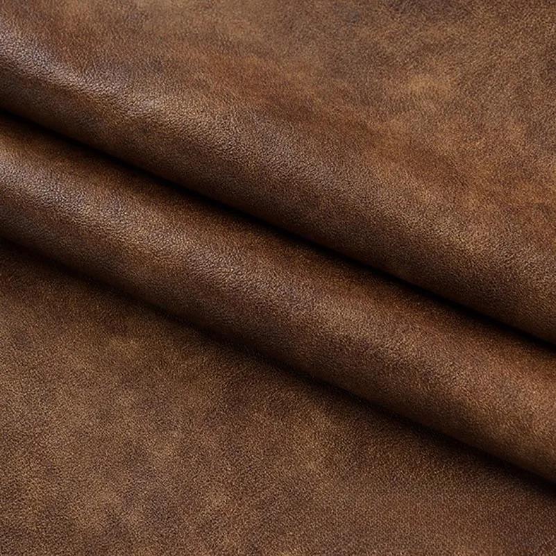 50x140cm Retro PU Leather Fabric Waterproof Trendy for Sewing Leather Jacket Skirt Bag Sofa Release Materials