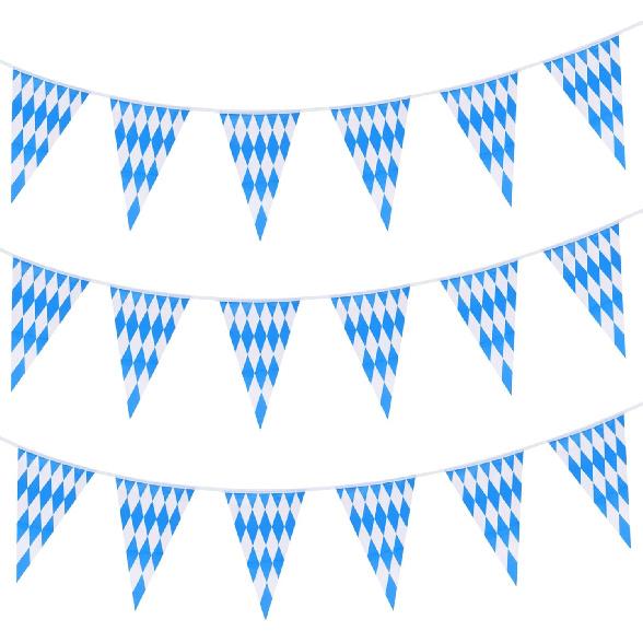 CHRORINE 99 Feet Oktoberfest Pennant Banner Bavarian Bunting Flags, Oktoberfest Decorations Party Supplies, German Party, October Festival