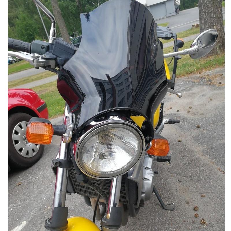 Motorcykel Dubbelbubbla Vindruta Vindskydd För Suzuki SV650 SV1000 GSX1400 SV 650 1000 Bandit GSF650 GSF1200 GSF1250 Svart