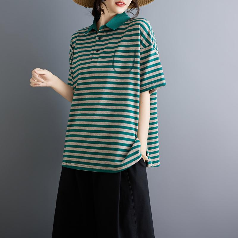 DIMANAF 2026 Summer Women Plus Size New Casual Blouse Shirt Print Short Sleeve Cotton Loose Lady Tops Tees Vintage
