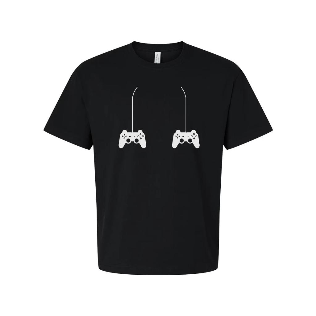Unisex Gaming T Shirt With Dual Controller Graphic Design For Gamers And Esports