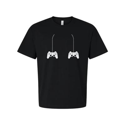 Unisex Gaming T Shirt With Dual Controller Graphic Design For Gamers And Esports