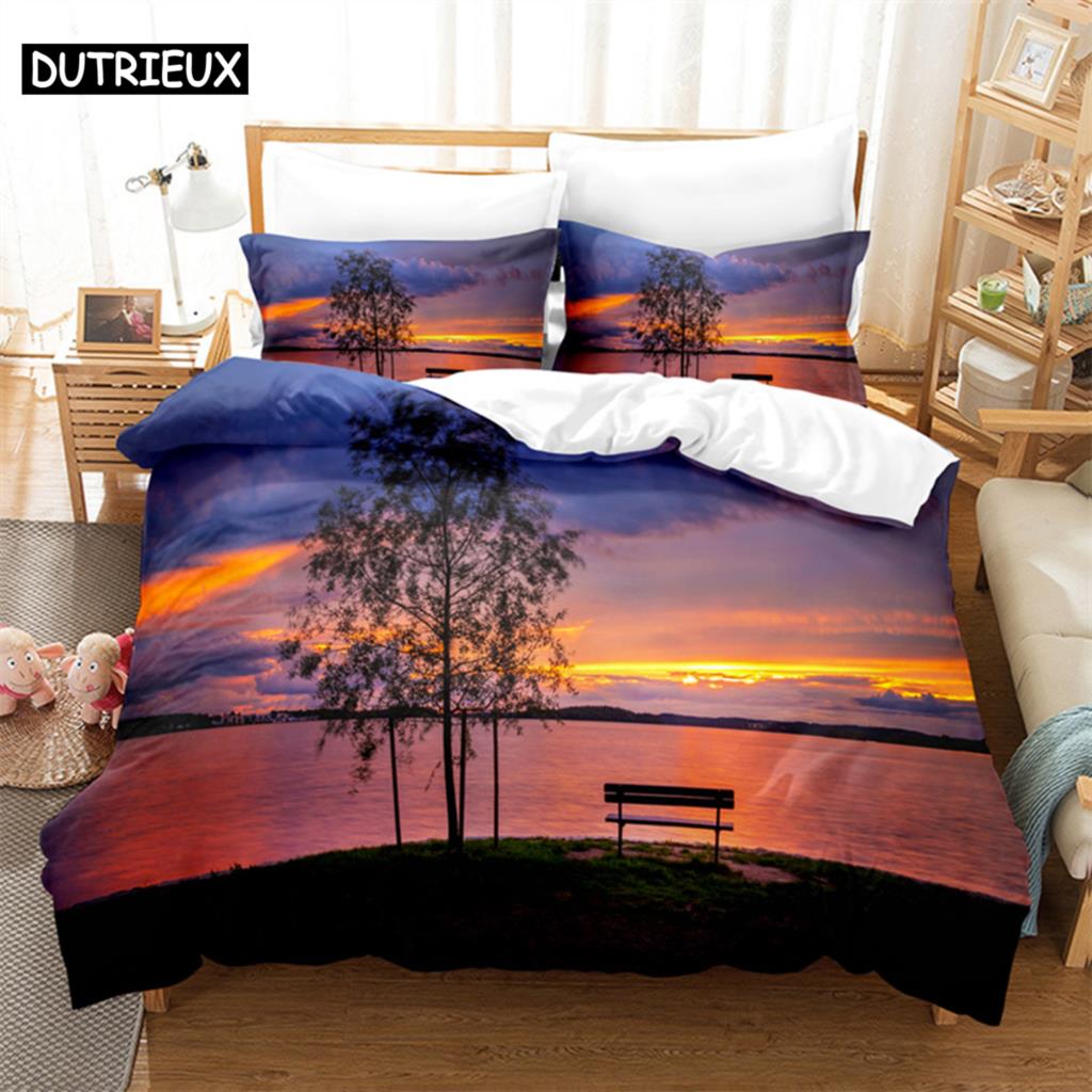 Tryck med fransk bulldog Barn Sängkläder Set Polyester Påslakan Örngott Queen King Size Söt Husdjur Valp Täckeöverdrag